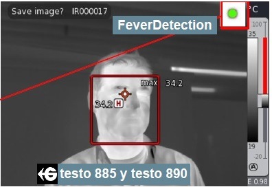 pantalla deteccion de personas con fiebre camara termica testo gimateg