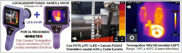 detector fugas aire comprimido con termografica flir  LKS-V2+IR GimateG