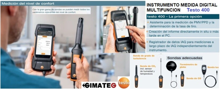 instrumento medida testo 400 wifi Bluetooth venta alquiler GimateG