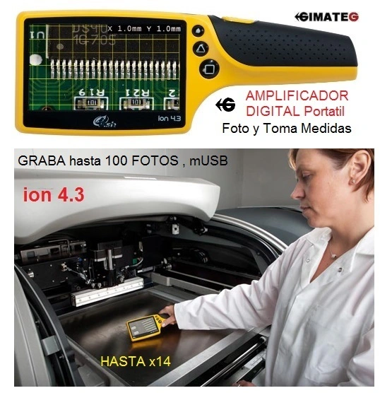 Lupa ASH x14 con medidas 2D para control calidad gimateg