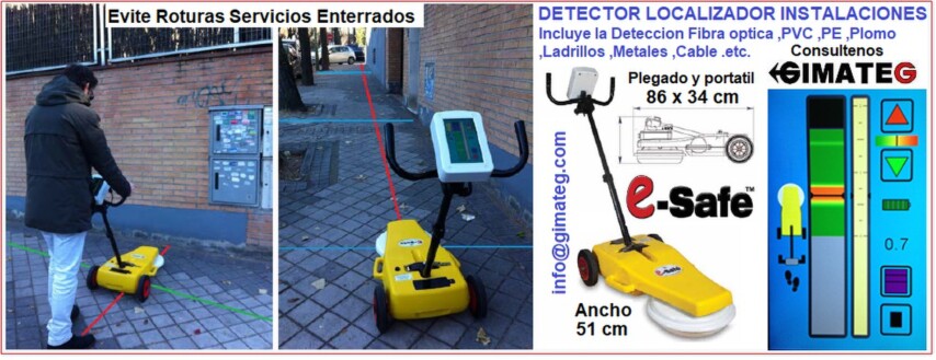 llocalizador tubos PVC o Metalico, cables, georadar eSafe GimateG
