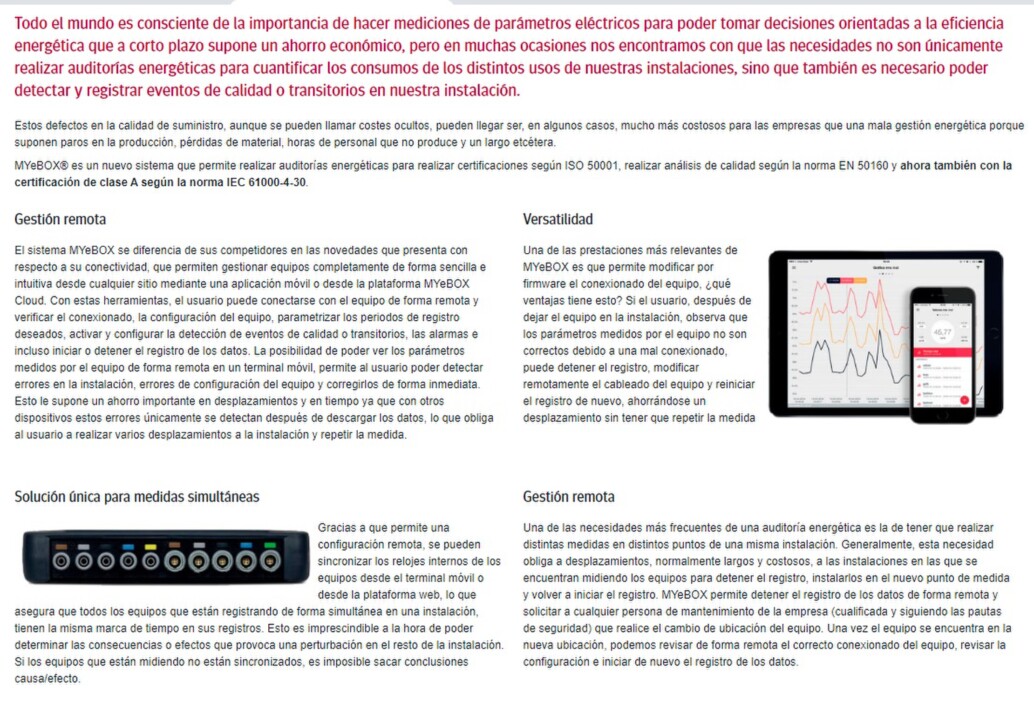 analizador de redes circutor MyeBox1500 GimateG