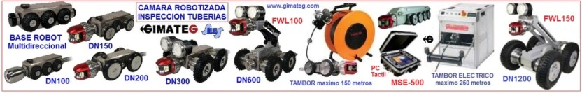robot inspeccion tuberias hasta DN600 o DN1000 ritzler gimateg