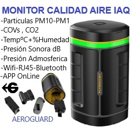monitor calidad aire interior IAQ AEROGUARD con Wifi y Alarma consulte a Gimatec