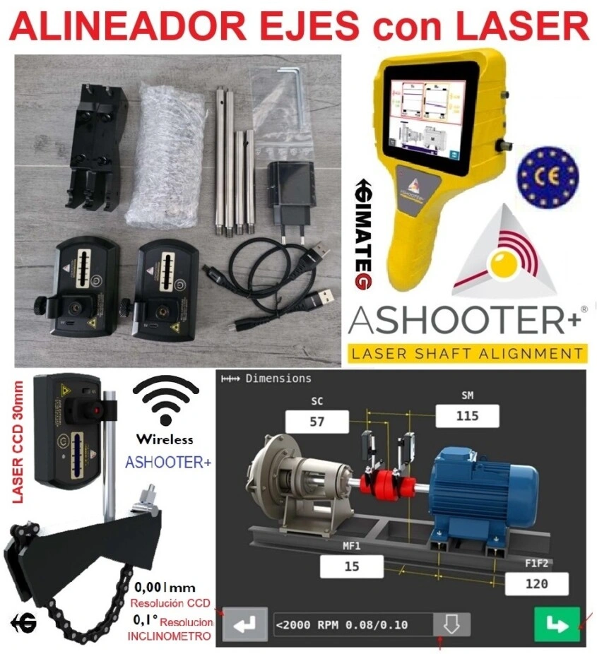 analizador vibracion triaxial 5G foto maquina y color ISO 10816 VSHOOTER3 WL IR HD termica 256 GimateG