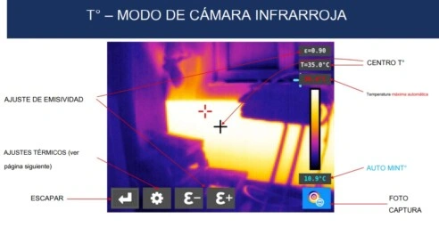 Telefono+termografica vibrometro triaxial foto maquina y color ISO 10816 VSHOOTER3IR GimateG
