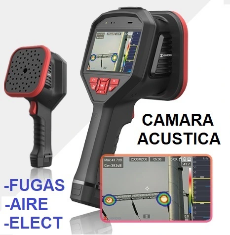 aalquiler venta Camara acustica Industrial Hikmicro AI56 fugas aire o arco electrico gimateg