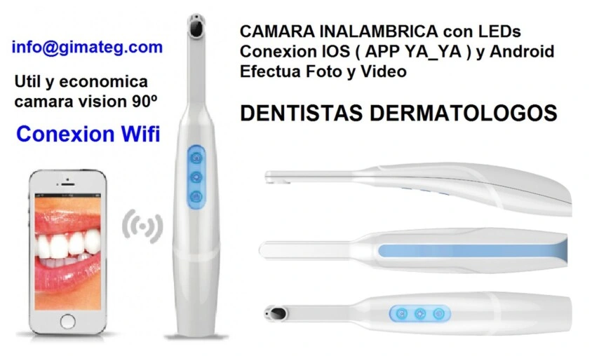 camara vision 90 grados intraoral dentista y dermatologo  foto video wifi gimateg