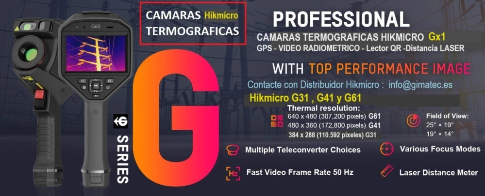 camaras termograficas HIKmicro G31 G41 y G61 gimateg