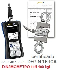 Dinamometro DFG 100kgf sonda externa grafico en pantalla traccion compresion PCE GimateG