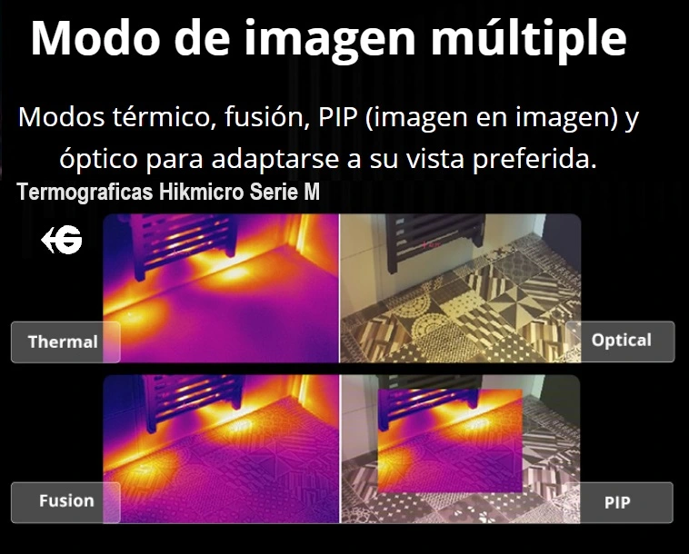 modo imagen termografica M20w Distribuidor hikmicro gimatec