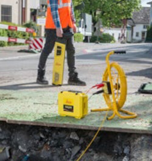 localizar tubo plastico con sonda 80metros induccion leica gimateg