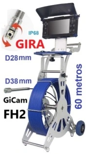 camara GiCam FH2 cabeza giratoria 28mm largo 60m
