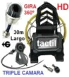 Triple camara tubos giratoria+fija+Videoscopio articulado PTZ gimateg