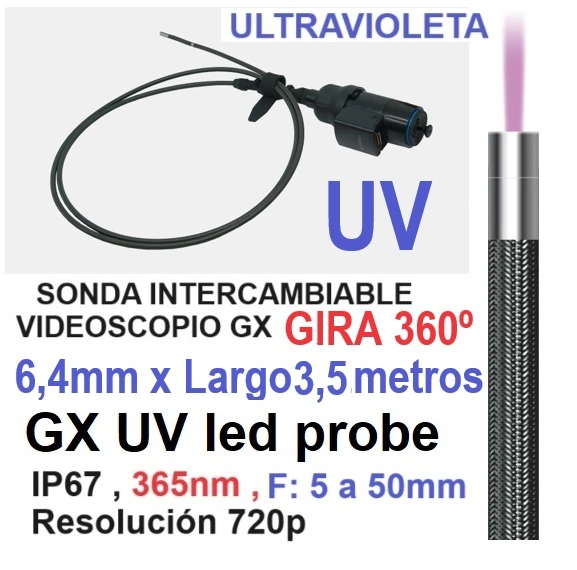 aplicaciones videoscopio con luz ultravioleta UV consulte gimateg