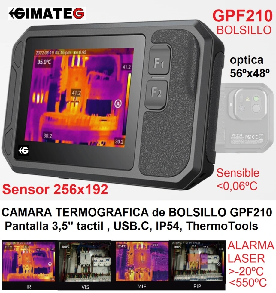 termografica de bolsillo pf210 con alarma guide gimateg