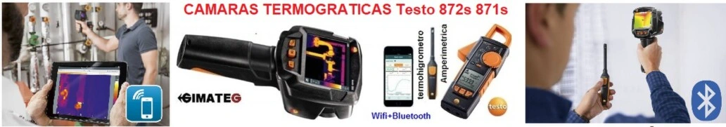 TESTO 872S conexion Bluetootha pinza electrica y termohigrometro gimateg