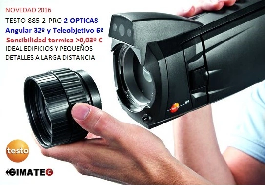 teleobjetivo termografica testo 885