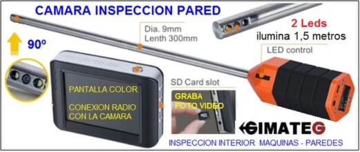 videoscopio inspeccion a 90 grados conductos climatizacion GMT